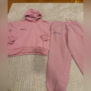 Pangaia Women's Pink Hoodie and Jogger Set